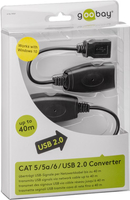USB prodlužovač přes LAN CAT 5e/6/6A Goobay do 40 m