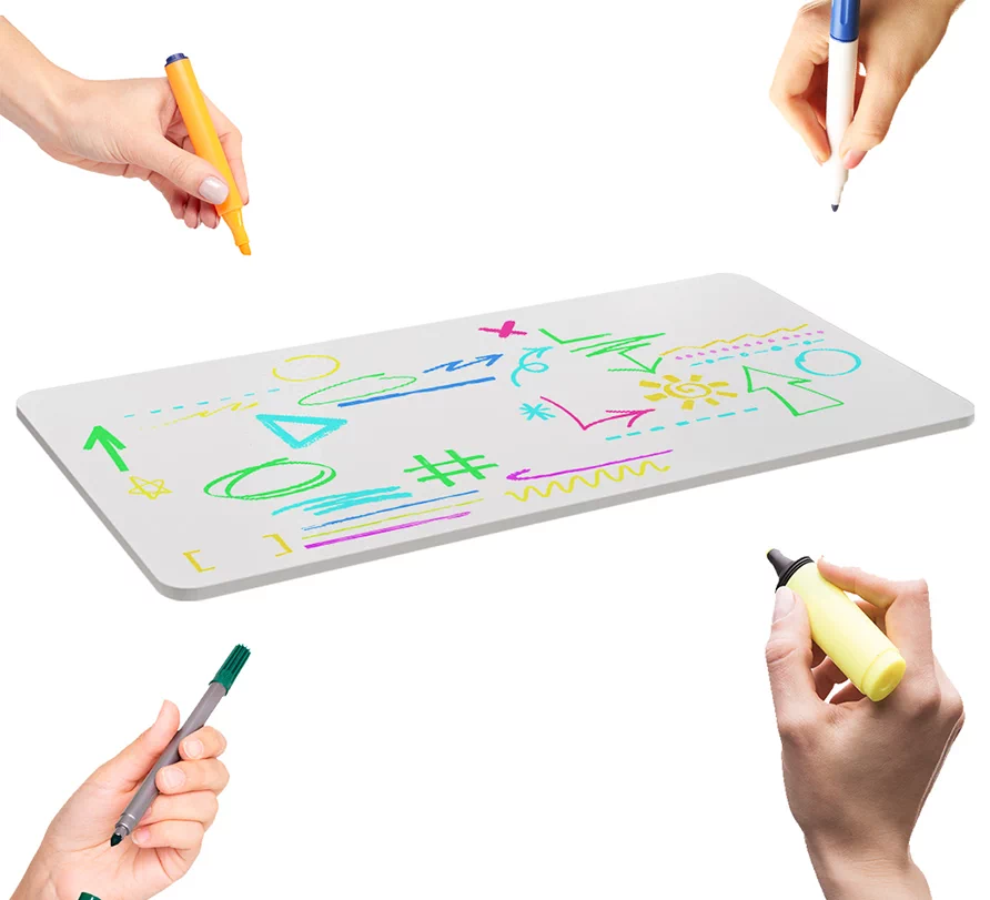 Blaty z powierzchnią tablicy do rysowania