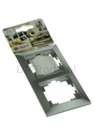 Doppelrahmen - Ecke 60 silber