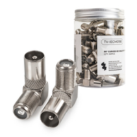 F-Buchse / TV-Stecker gewinkelt TV-IECM0190 Box 50Stk