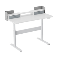 Mobile Dual-Motor Sit-Stand Desk Shelf Drawers    