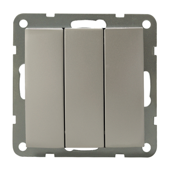 Dreifachschalter - Ecke 60 silber