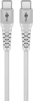 USB-C 2.0 Kabel Goobay SuperSoft TEXTIL weiß 05m