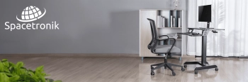 regulowany stolik na kółkach Spacetronik Buddy 03 Czarny OUTLET