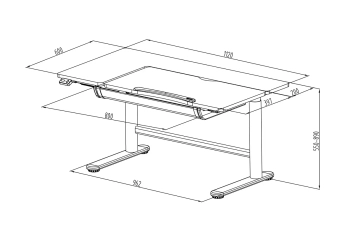 Elektryczne biurko dziecięce Spacetronik XD 112x60 cm (białe) OUTLET