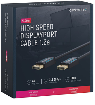 CLICKTRONIC DisplayPort DP - DP 1.2 4K Kabel 20m