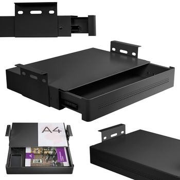 Under-Desk Storage Drawer Shelf Standard White