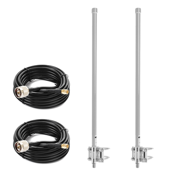 Rundstrahlantennen-Set 10dBi 4G LTE OMNI 2x5m SMA