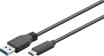 USB-C - USB-A 3.0 Kabel Schwarz 05m Goobay