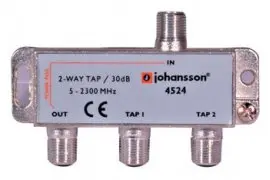 Odgałęźnik antenowy 2-krotny 5-2300 MHz Johansson 4524 30dB 