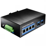 6-portowy przełącznik SWITCH przemysłowy POE 4x RJ45 gigabit 2x SFP  cudy IG1004S2P