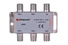 Odgałęźnik antenowy 4-krotny 5-2300 MHz Johansson 4541 15dB