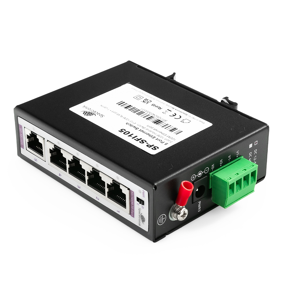 5 portowy SWITCH Spacetronik 4x port 10/100Mbit + 1x Uplink 100M Ethernet port SP-SFI105