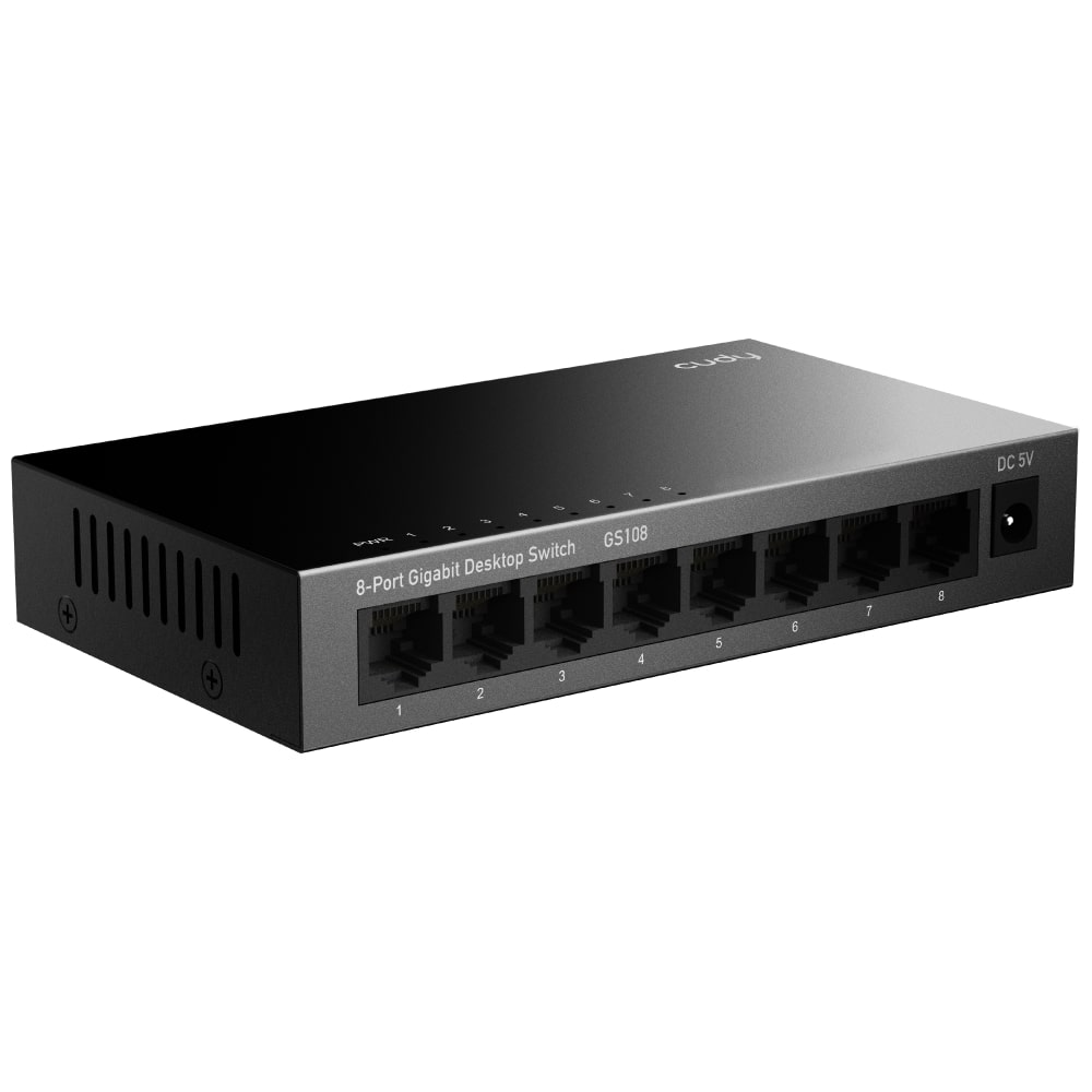 8-portowy gigabitowy przełącznik LAN SWITCH Cudy GS108 Metal