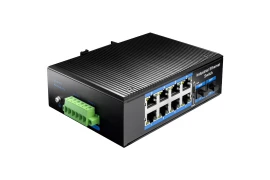 10-portowy SWITCH przemysłowy sieciowy LAN 8xRJ45 Gigabit 2 porty SFP IG1008S2