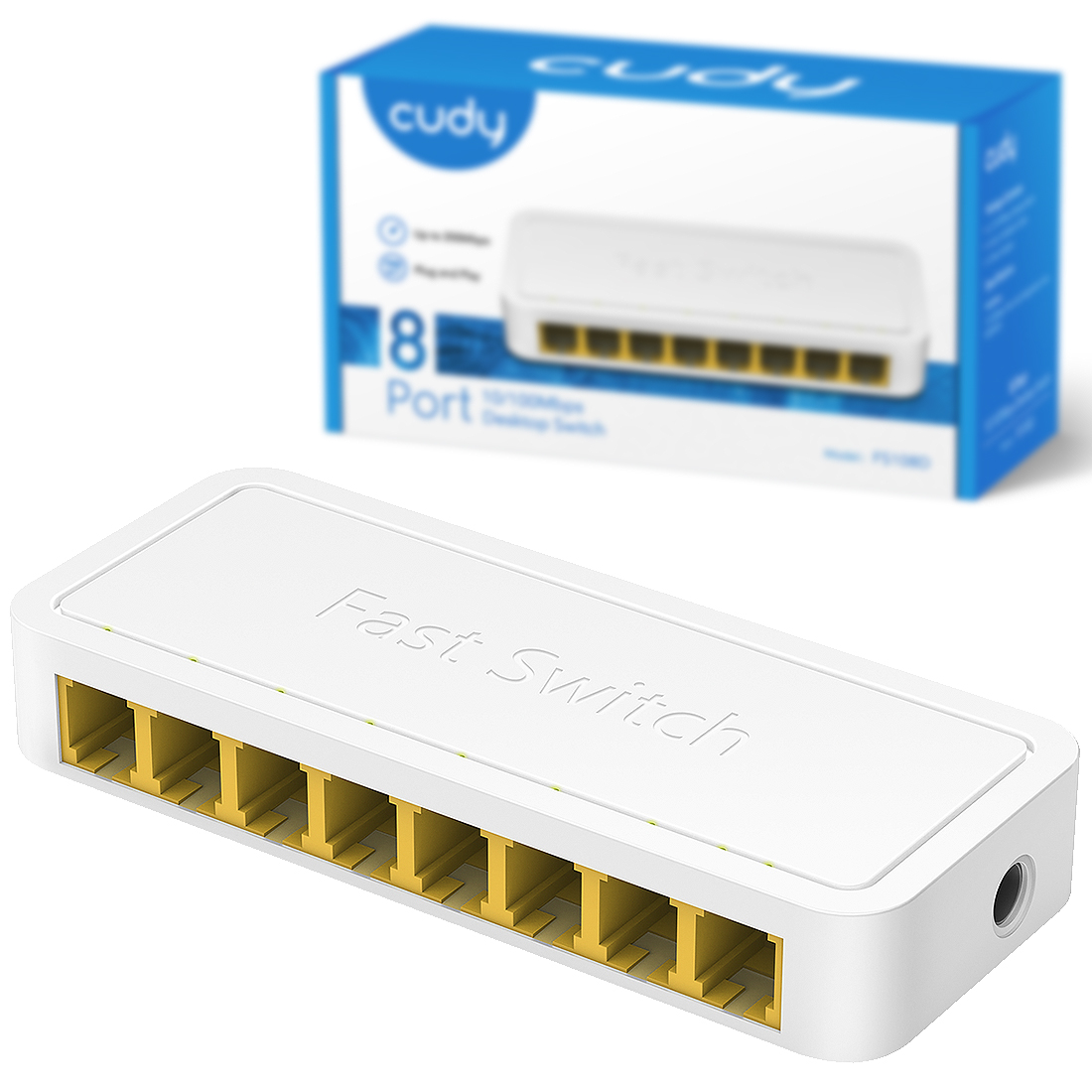 8-portowy przełącznik SWITCH domowy Cudy FS108D 10/100 Mbps