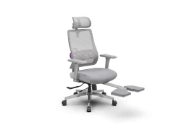 Fotel z podnóżkiem Spacetronik LUMBO 22 Szary OUTLET