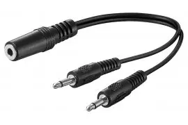 Adapter audio gniazdo Jack 3,5mm (stereo) na 2x wtyk Jack 3,5mm (mono) Goobay