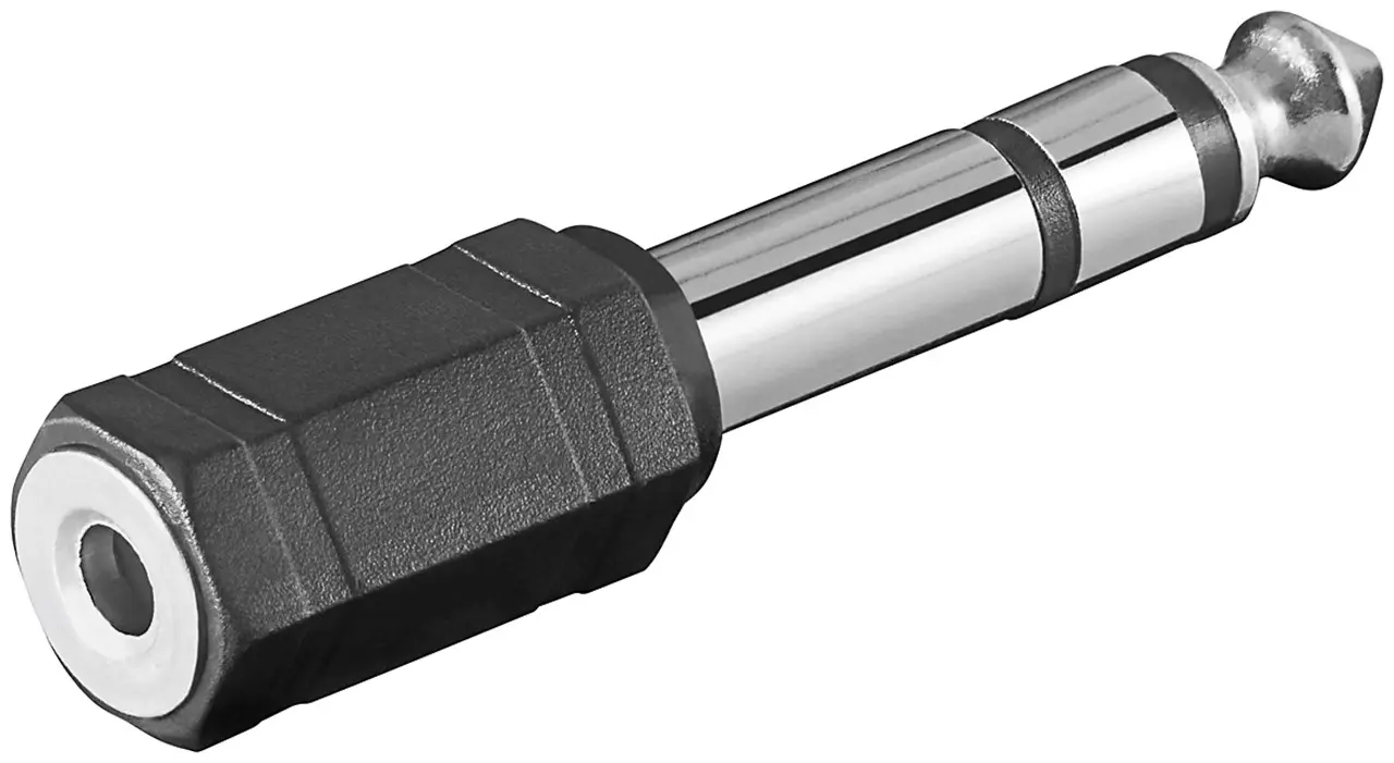 Adapter audio przejściówka gniazdo Jack 3,5mm na wtyk Jack 6,35mm Goobay