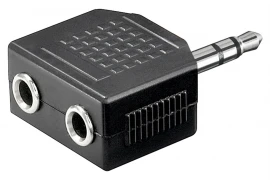 Adapter audio przejście 2x gniazdo Jack 3,5mm na 1x wtyk Jack 3,5mm Goobay