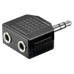 Adapter audio przejście 2x gniazdo Jack 3,5mm na 1x wtyk Jack 3,5mm Goobay