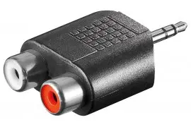  Adapter audio przejście 2x gniazdo RCA cinch na 1x wtyk Jack 3,5mm Goobay