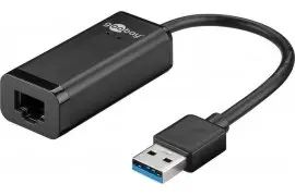 Adapter gniazdo RJ45 10/100/1000 Mbps na wtyk USB 3.0 Goobay