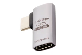 Adapter USB4 Kątowy 90 USB-C na USB-C 240W 8K 60Hz Spacetronik SPU-A20 