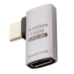 Adapter USB4 Kątowy 90 USB-C na USB-C 240W 8K 60Hz Spacetronik SPU-A20 