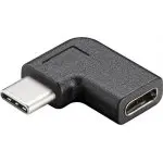 Adapter kątowy USB-C gniazdo-wtyk Czarny