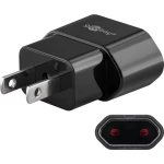 Adapter podróżny gniazdo płaskie Europa - wtyk USA / Japonia 2-pinowy czarny