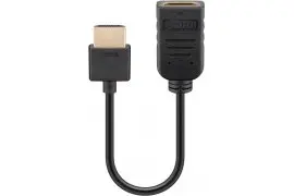 Adapter przedłużenie HDMI 2.0 4K gniazdo-wtyk Goobay FLEX czarny 10cm