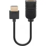 Adapter przedłużenie HDMI 2.0 4K gniazdo-wtyk Goobay FLEX czarny 10cm