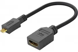 Adapter przejściówka micro HDMI - HDMI 2.0 4K Goobay FLEX czarny 15cm