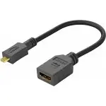 Adapter przejściówka micro HDMI - HDMI 2.0 4K Goobay FLEX czarny 15cm