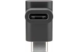 Adapter USB-C na USB-C (kątowy) gniazdo-wtyk Goobay CZARNY