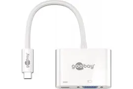 Adapter USB-C na VGA + USB-C z PowerDelivery Goobay