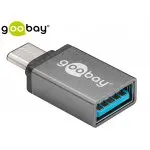 Adapter USB-C - USB 3.0 goobay, szary