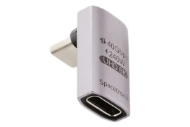 Adapter USB4 Kątowy 90 USB-C na USB-C 240W 8K 60Hz Spacetronik SPU-A21