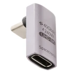 Adapter USB4 Kątowy 90 USB-C na USB-C 240W 8K 60Hz Spacetronik SPU-A21