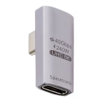 Adapter USB4 Kątowy 90 USB-C na USB-C 240W 8K 60Hz Spacetronik SPU-A22