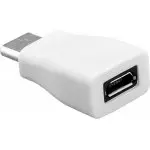 Adapter wtyk USB-C - gniazdo microUSB Biały