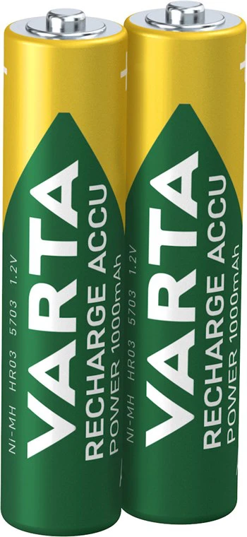Akumulatory VARTA Recharge LR03 AAA 1,2V 1000mAh 2szt