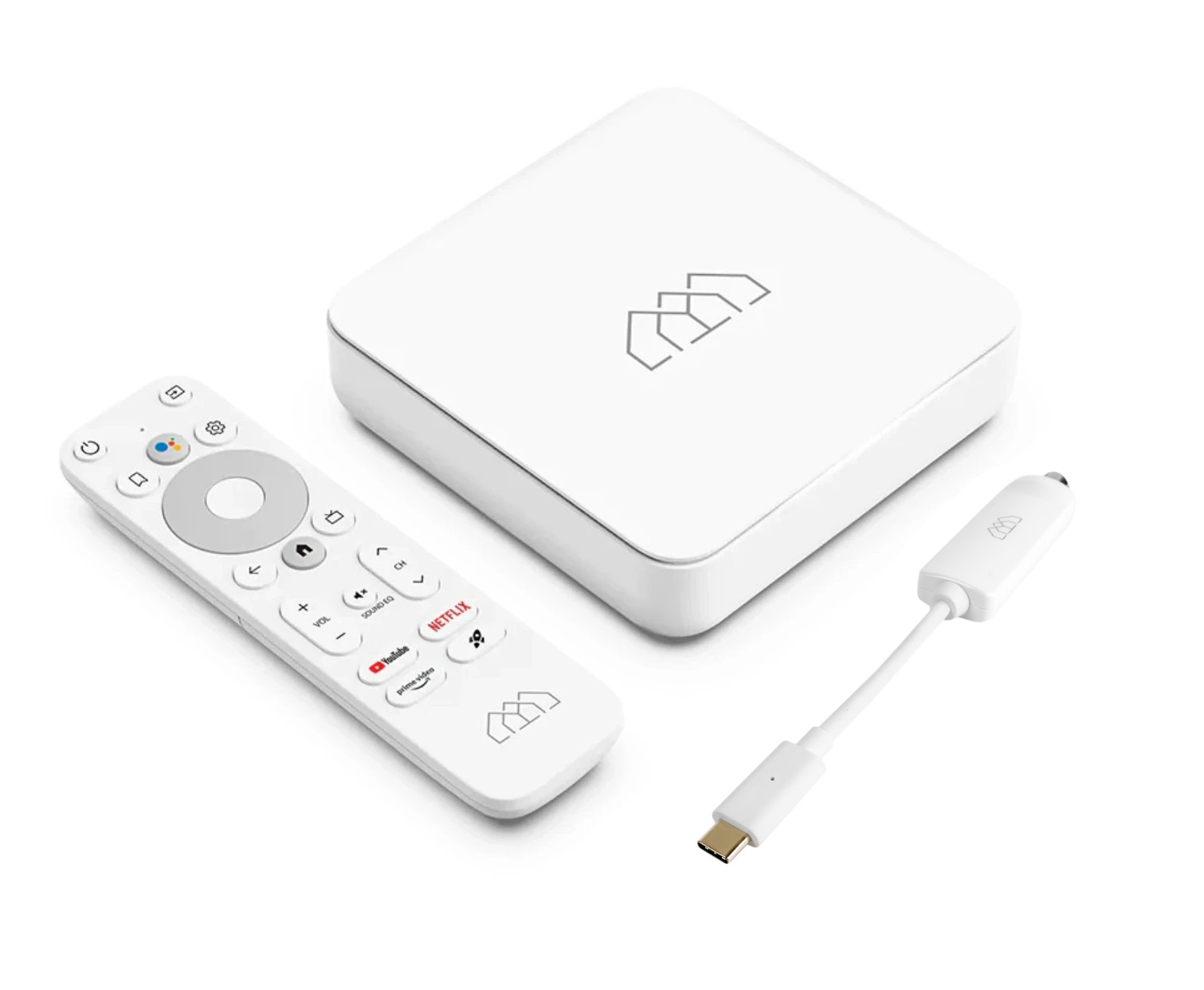 Android SMART TV + DVB-T2/C HEVC Homatics Box R 4K Android 11 WiFi z cert. Google i Netflix