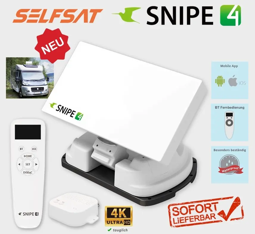 Antena automatyczna SelfSat Snipe 4 Single BT / iOS / Android