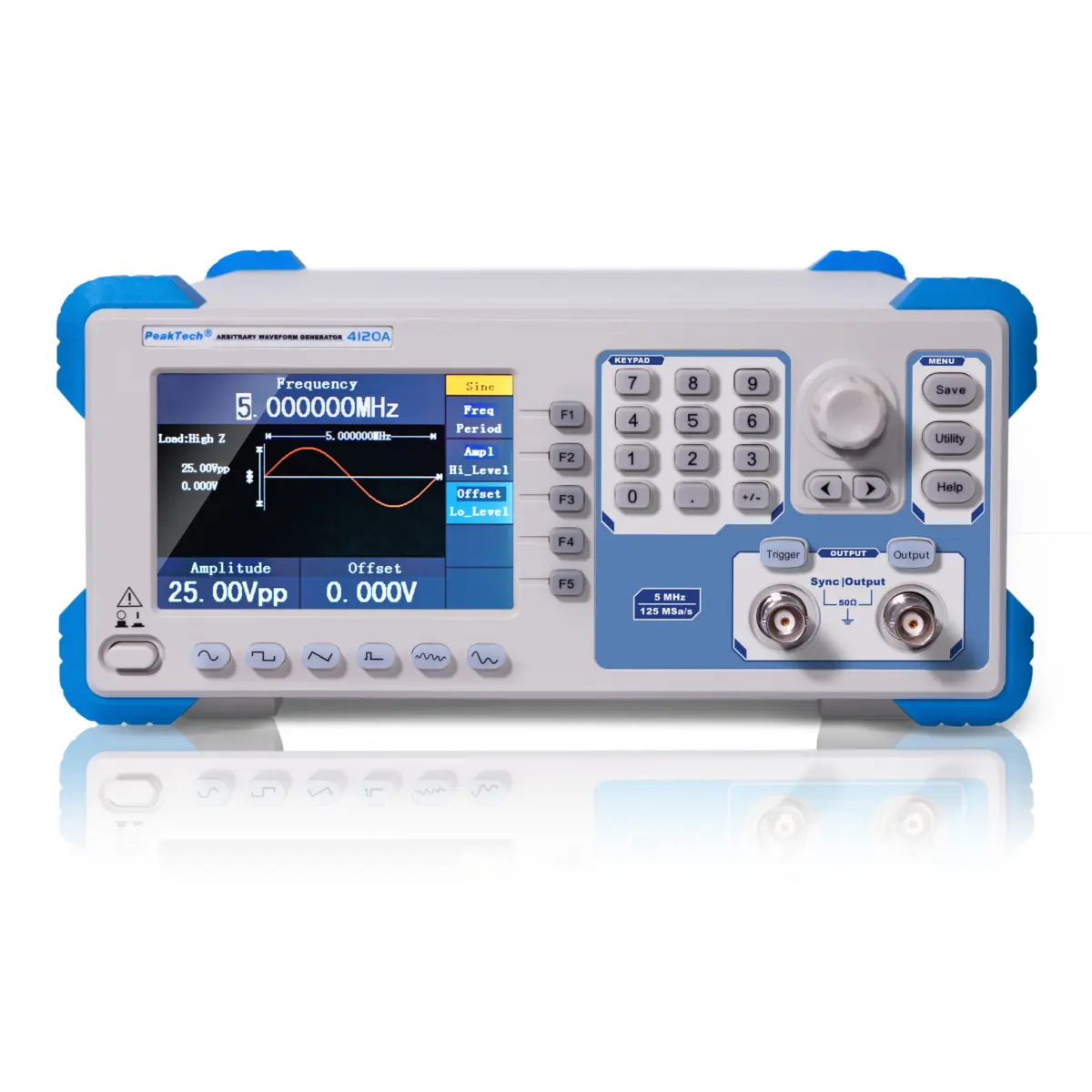 Arbitralny generator przebiegów 1CH 1 µHz – 5 MHz 10W PeakTech 4120A