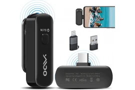 Bezprzewodowy mikrofon krawatowy USB-C, USB, Lightning YMOO M5