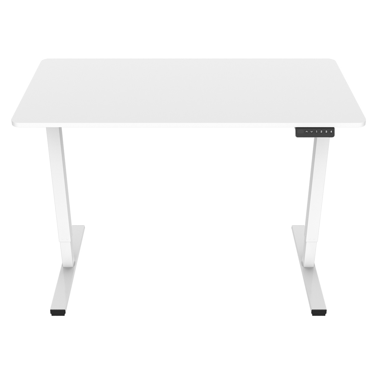 Małe białe biurko elektryczne 120x60 Spacetronik SPE-O124WW Spacetronik Moris + organizer kabli