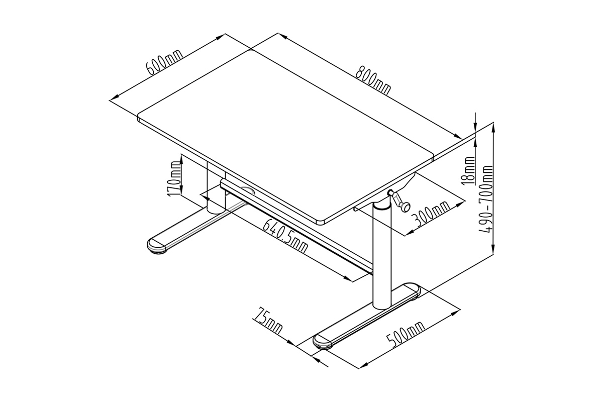 Biurko Z Regulacja Wysokosci Spacetronik Xd 80x60 Cm Rozowe
