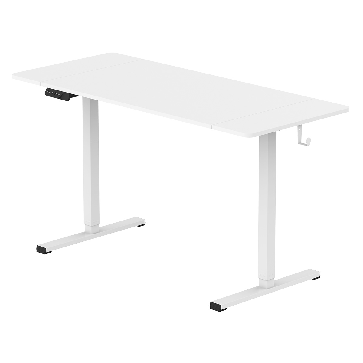 Biurko z regulowaną wysokością 140x60 Spacetronik Moris L SPE-O124WW + organizer kabli